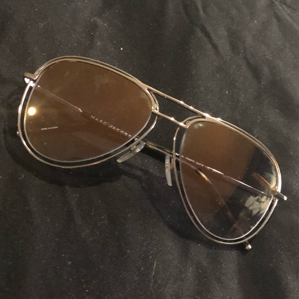 Marc Jacobs Wire-Rim Aviators - Silver